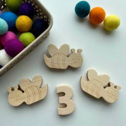 Wooden Number Set Montessori Math Toy For Toddlers - thumbnail 4