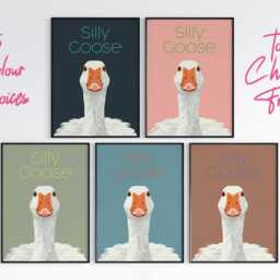 Silly Goose, Northern Quote Wall Print Poster Artwork, Funny Comical Print, Goose Typography Art, Unique Gift Idea - thumbnail 2