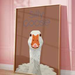 Silly Goose, Northern Quote Wall Print Poster Artwork, Funny Comical Print, Goose Typography Art, Unique Gift Idea - thumbnail 3