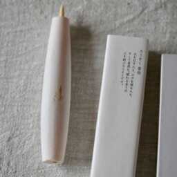 Large Japanese Haze Wax Candle Tohaku Pine Tree Design - thumbnail 4