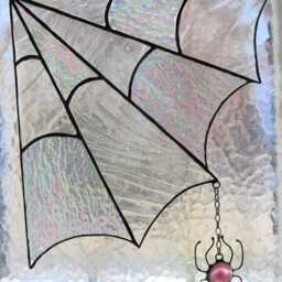 Halloween Stained Glass Spider Web Cobweb Net Suncatcher Home House Decor Window Wall Hangings Cling Gift - thumbnail 2