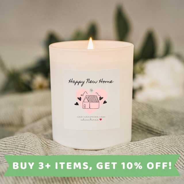 New Home Candle Candles Gift Gifts Card Cards Print Prints Keyring W - image 1