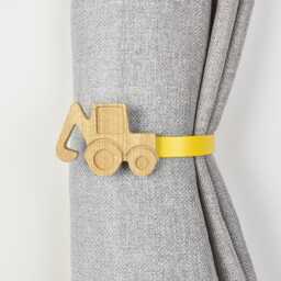 Construction Vehicle Curtain Tieback - Kids Bedroom Decor L 6 Designs 15 Colours - thumbnail 1