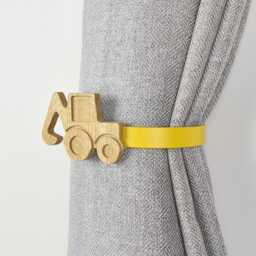 Construction Vehicle Curtain Tieback - Kids Bedroom Decor L 6 Designs 15 Colours - thumbnail 2