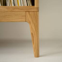 Tonn 150 - Record Player Stand, Vinyl Record Storage Made Of Solid Oak Wood - thumbnail 4