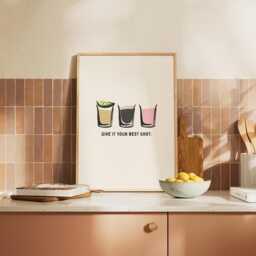 Tequila & Baby Guinness Shot Print Bar Kitchen Wall Art - thumbnail 3