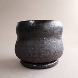 Curvy Textured 6'' Planter & Saucer Set - thumbnail 4