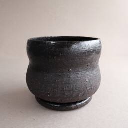 Curvy Textured 6'' Planter & Saucer Set - thumbnail 2