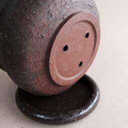 Curvy Textured 6'' Planter & Saucer Set - thumbnail 3