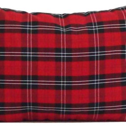 Christmas Pillow Covers, Farmhouse Cover, Tartan Plaid Pillows, Solid Red Check All Sizes - thumbnail 3