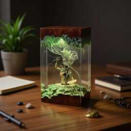 The Paintress Resin Lamp - Clair Obscur Expedition 33 Led Art Handmade Figure Light Gamer Room Decor Collector Gift - thumbnail 3