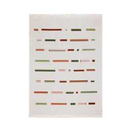 Recycled Cotton Reversible Rug Clockwise Design - White, Terracotta, Pink - thumbnail 2