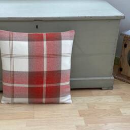 Balmoral Tartan Plaid Cushion Cover Burnt Orange Country Pillowcase - thumbnail 2