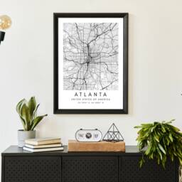Atlanta Street Map Art Print Minimalist Travel Poster - thumbnail 3