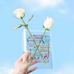 Acotar Fan Acrylic Book Vase, Hello Feyre Darling The Night Court Illyrians, A Of Thorns & Roses, Rhysand Cassian Azriel - thumbnail 3