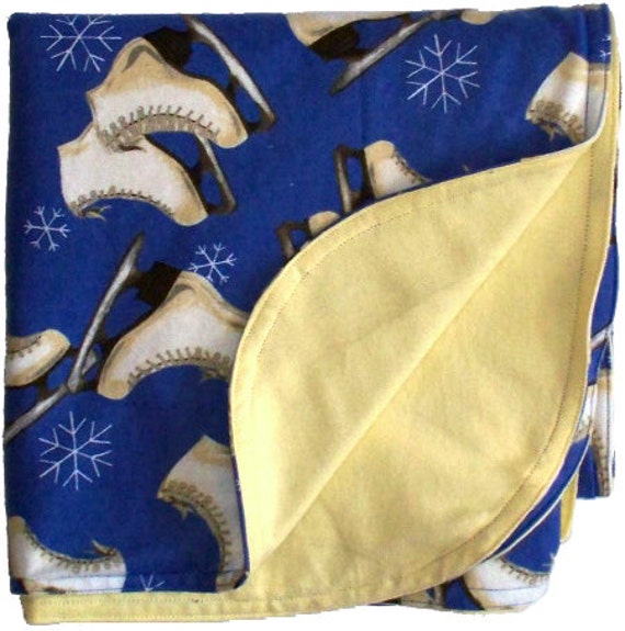 Handmade Flannel Blanket Custom Embroidered For Girls - Figure Skating Teen & Tween
