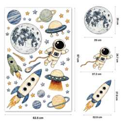 Space Adventure Nursery Wall Stickers - thumbnail 4