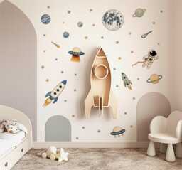 Space Adventure Nursery Wall Stickers - thumbnail 1