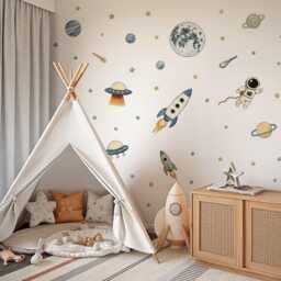 Space Adventure Nursery Wall Stickers - thumbnail 2