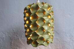 Ceramic Stoneware Cylindrical Hanging Lamp - thumbnail 1