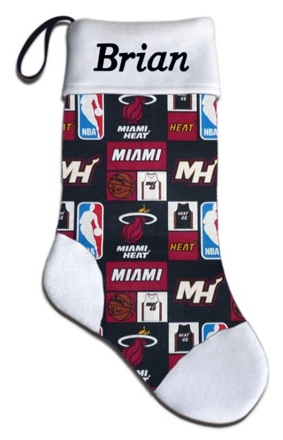 Personalized Nba Miami Heat Basketball Christmas Stocking Embroidered
