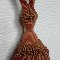 Rust Brown Chenille Modern Tiebacks-Curtain Tie Backs.modern Tassel Hold Backs - thumbnail 4