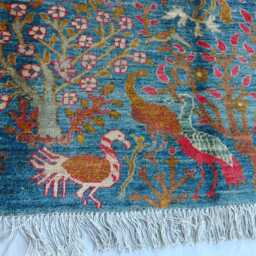 Handcrafted Wool Pictorial Rug Afghan Artistic Rug - 4.8x3.2 Ft - thumbnail 2