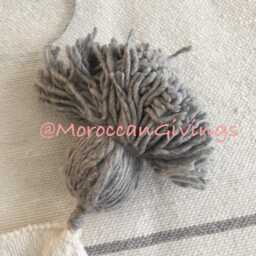 "Moroccan Pom Blanket - Throw With Blanket Bed Spread Bedding Cotton /79""Wx118" - thumbnail 3