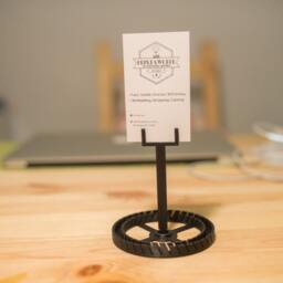 Business Card Stander, Back To School Gift, Business Card Holder, Office Decor, Dad Cubicle Professional - thumbnail 2