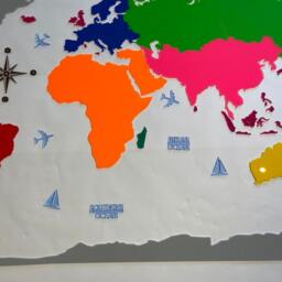 Acrylic World Map Wall Art Multi Coloured Learning Decor - thumbnail 2