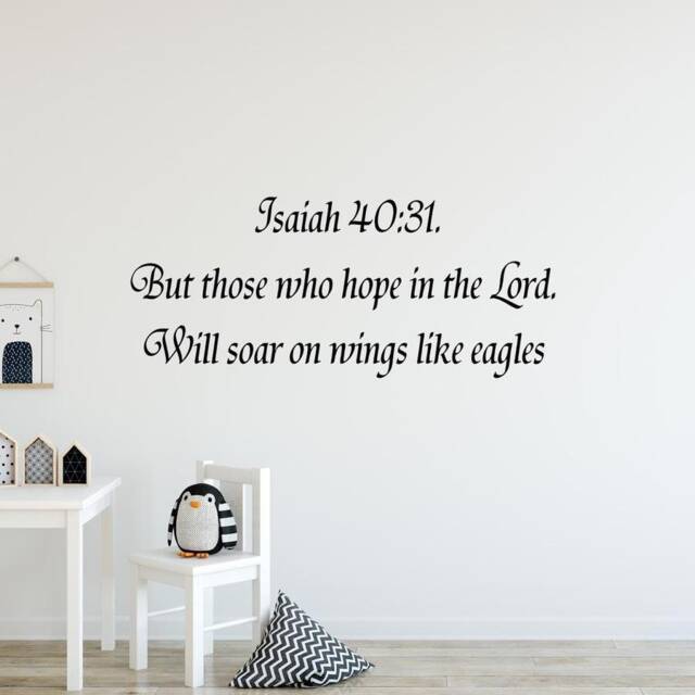 Catholic Faith Stickers Bible Verse Scripture Wall Decal - But Those Who Hope in The Lord Isaiah 4031 Vinyl Lettering - Vwaq - image 1