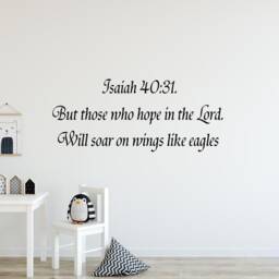Catholic Faith Stickers Bible Verse Scripture Wall Decal - But Those Who Hope in The Lord Isaiah 4031 Vinyl Lettering - Vwaq - thumbnail 1