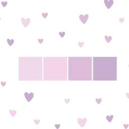 Pastel Heart Wall Stickers, Lilac Pink Nursery Decor, Girls Room Art - 90 Pack - thumbnail 2