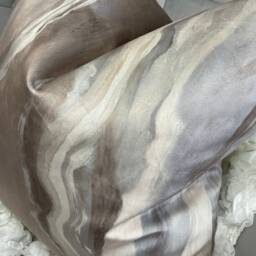 Prestigious Textiles Marble Lava Alabaster Velvet Cushion Cover, Throw Pillow, Cover Pillow - Double Sided Beige Grey Worldwide Shipping - thumbnail 4