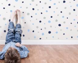 Hand Drawn Polka Dots - Vinyl Wall Decals 3 Colours Irregular Spots Stickers Sets Of 321 Baby Boys Girls Nursery Kids Room D??cor - thumbnail 1