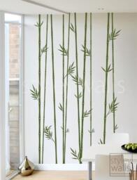 Bamboo Wall Decal, Stalks Bamboos Sticker For Living Room, Decor, Tree Decal Decor - thumbnail 2