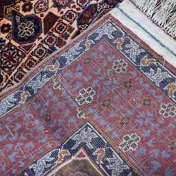 Handmade Silk Mamluk Rug Oriental Geometric Carpet - 5.1x3.2 Ft - thumbnail 4