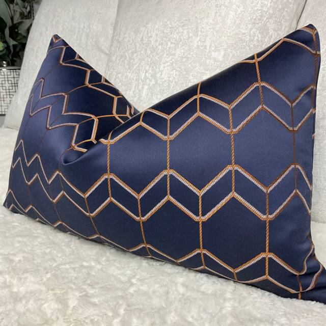 "Geometric Lumbar Cushion Cover 12 X 20 " - image 1