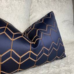 "Geometric Lumbar Cushion Cover 12 X 20 " - thumbnail 3