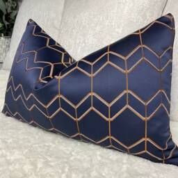 "Geometric Lumbar Cushion Cover 12 X 20 " - thumbnail 1