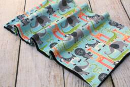 Jungle Animal Minky Baby Blanket - Shower Gift New Gender Neutral Soft Lovey Nursery Keepsake