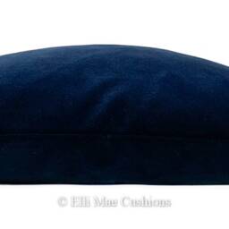 Luxury Designer Designers Guild Plain Blue Velvet Cushion Pillow Throw Cover - thumbnail 3