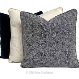 Luxury Designer Designers Guild Plain Blue Velvet Cushion Pillow Throw Cover - thumbnail 2