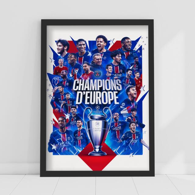 Paris Saint-Germain Print - Champions Of Europe 2025 Poster Psg Art - image 1
