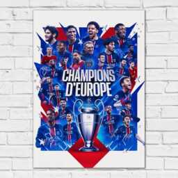 Paris Saint-Germain Print - Champions Of Europe 2025 Poster Psg Art - thumbnail 2
