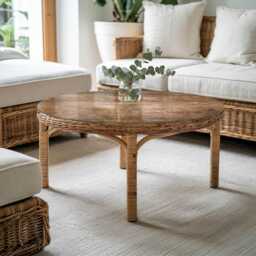 Wooden Boards Glass Table Top, Brown Minimalist Tabletop, Durable Tempered Elegant Surface