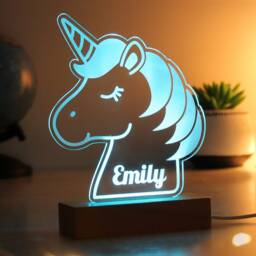 Personalised Unicorn Night Light - Kids Bedroom Decor Children's Lights Bedrooms - thumbnail 3