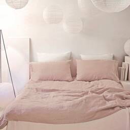 Pink Linen Pillow Sham Natural - thumbnail 3