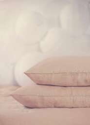 Pink Linen Pillow Sham Natural