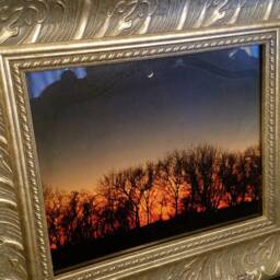 Crescent Moon At Nightfall Framed Print - thumbnail 2